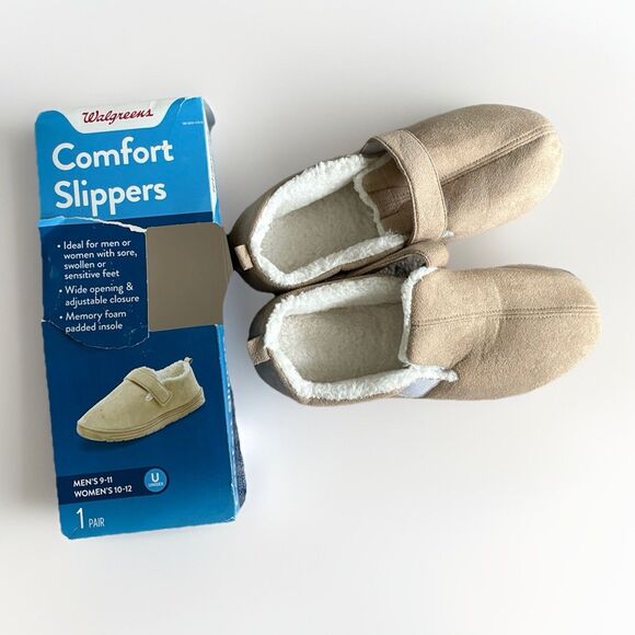 Men's Comfort Slippers / Unisex, Memory Foam Women 10 - 12 / Men 9-11 - Picture 1 of 5